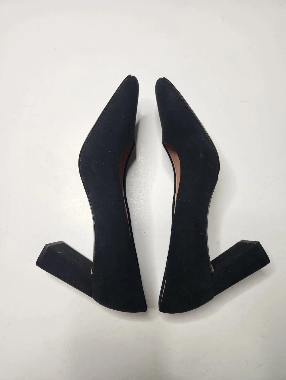 J. Crew Size 9 Black Suede Block Heel Pumps